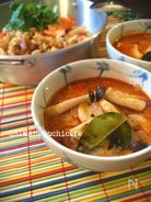 レンコンとシメジのココナッツトムヤムスープ