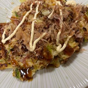 yの作ってみた!投稿(ふんわり♪米粉のお好み焼き【フライパン】)