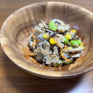 こむぎの作ってみた!投稿(【蓮根とひじきのごま味噌サラダ】マヨネーズ不使用♪和風サラダ)