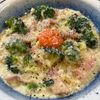 楽ラク手抜キッチン🐶🐾の作ってみた!投稿(【レンジのみ】残りご飯で！豆乳カルボナーラリゾット#夜食にも)