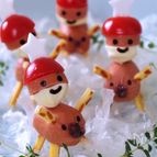 簡単！トナカイに乗ったサンタさんのピンチョス