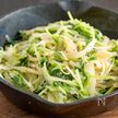 【主材料２品】豆苗とじゃがいものバター醤油炒め