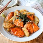 【鮭と長芋のめんつゆバター】こんがりてりてり！
