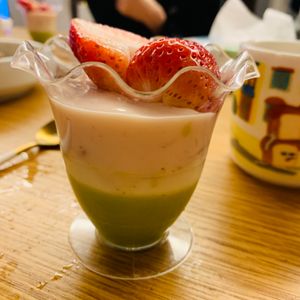 ゆーの作ってみた!投稿(【簡単おやつ】菱餅風！甘酒と豆乳の3色ゼリー)