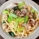 【豚肉と小松菜の旨にんにく焼きうどん】ガツンとウマい！