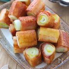 食材３つで！【白ネギのベーコン春巻き】