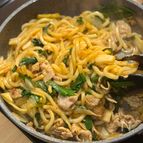 【旨辛やみつき！】豚キムチ風炒めうどん