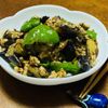 はっぴぃの作ってみた!投稿(なすとピーマンの甘辛そぼろ炒め)