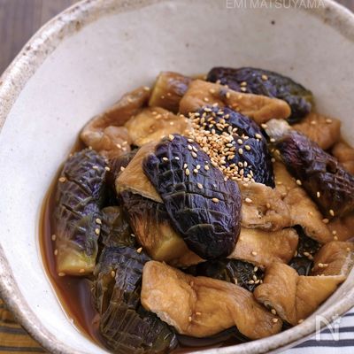 なすと油揚げの煮物