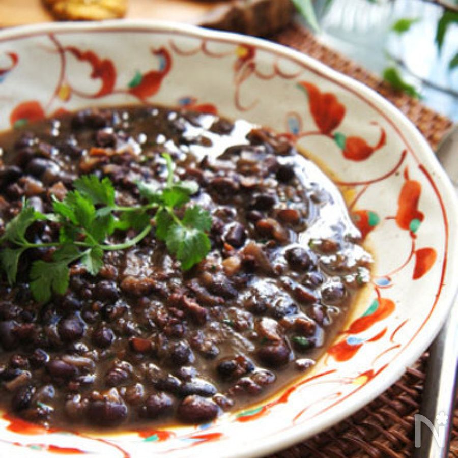 全粒黒豆スープのレシピ