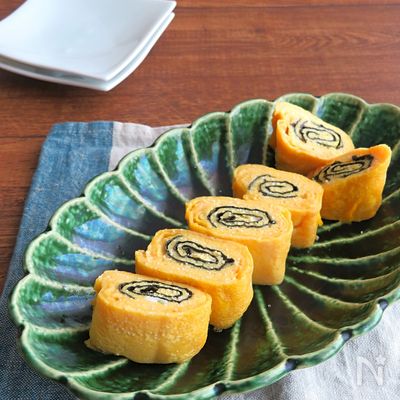 【卵焼き】お弁当にも◎明太バター醤油の海苔巻き