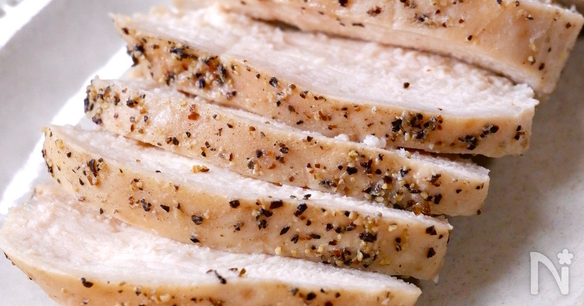 【鶏むね肉DE鶏ハム】3ステップで出来る♡お酒に合います♪