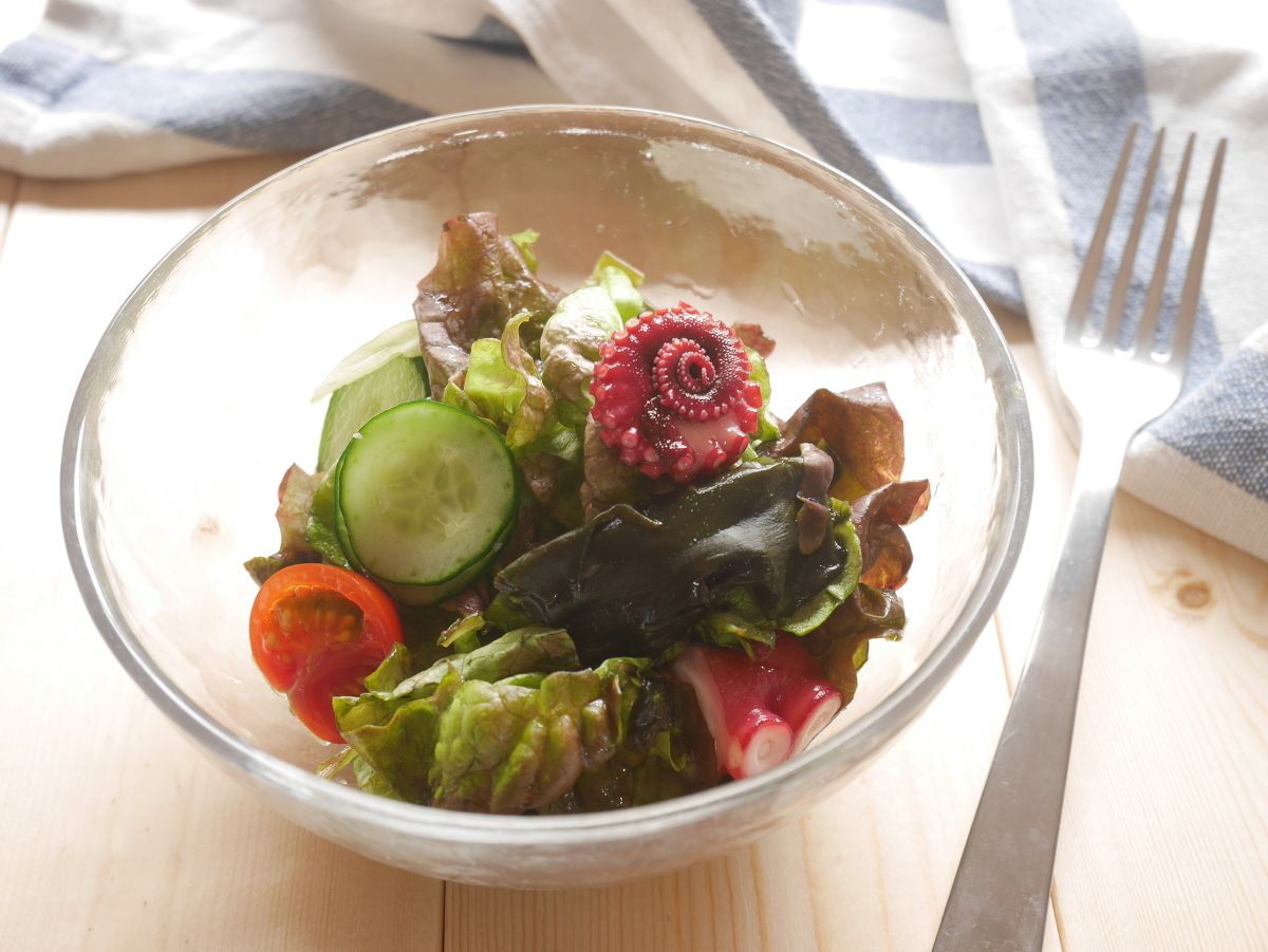 タコサラダ ライムビネガードレッシング添え レシピ