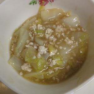たりおの作ってみた!投稿(重ねて10分♪『白菜とひき肉のコクうま♡とろみあん』)