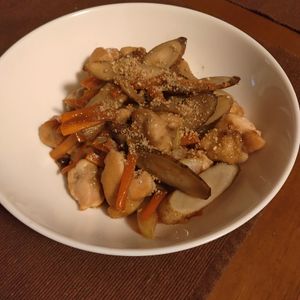 1157346の作ってみた!投稿(【鶏ごぼうのおかずきんぴら】ご飯が進む！和食おかず♡)