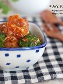 塩唐揚げアレンジレシピ＊塩唐揚げとブロッコリーのチリソース＊