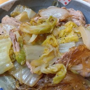 mmm10の作ってみた!投稿(重ねて放置♪包丁不要『豚バラ白菜とはるさめの上海風とろみ煮』)