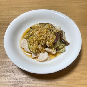 こりりの作ってみた!投稿(うま辛♡よだれなす【#作り置き #鶏むね肉 #レンジ】)