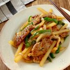 豚肉とじゃが芋とピーマンのオイスター炒め