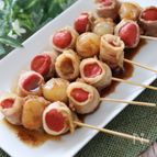 一口サイズでお弁当にもピッタリ♡玉コン豚巻き甘辛生姜炒め煮