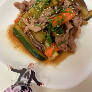1285835の作ってみた!投稿(【ご飯が超合う】豚こま肉と茄子ズッキーニのさっぱりオイ照り)