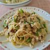 【鶏ひき肉の和風パスタ】新玉ねぎが甘くて美味しい！