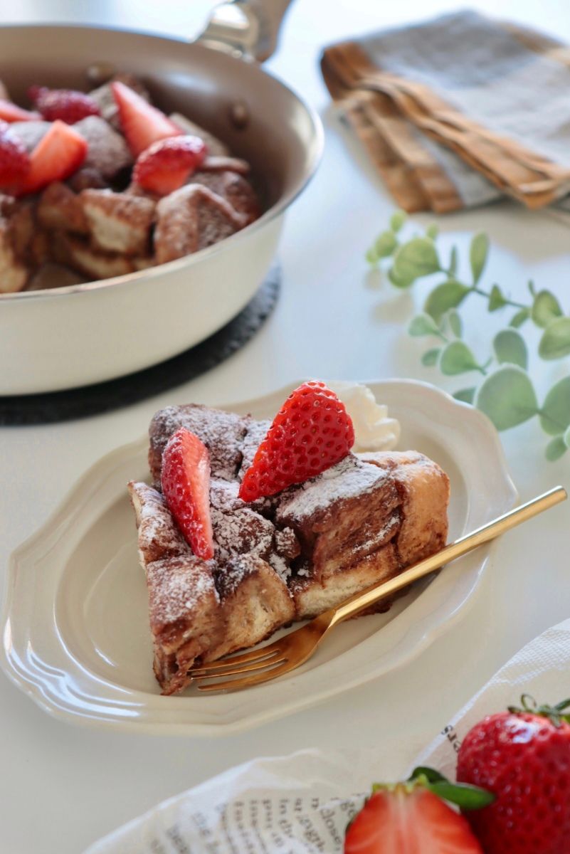 チョコパンプディング】フライパンで極上スイーツ | レシピサイトNadia