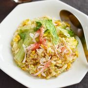 ＼10分ランチ／かにかまレタスチャーハン