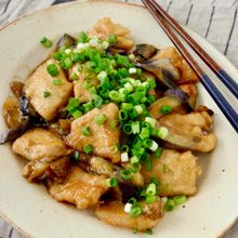 簡単&漬け込みなし*鶏肉と茄子の甘辛炒め