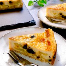 【秋の味覚】さつまいもとラムレーズンのベイクドチーズケーキ