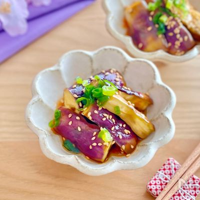 レンジで簡単♩ナスのピリ辛和え