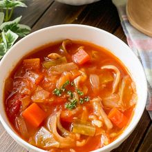 『ダイエットや置き換えにも◎野菜たっぷり♪燃焼トマトスープ』