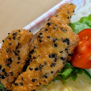 まゆのの作ってみた!投稿(簡単おかず！鶏ゴマささみフライ)
