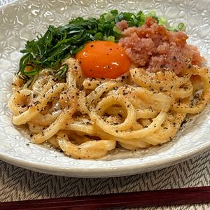 楽ラク手抜キッチン🐶🐾の作ってみた!投稿(時短でこのうまさ【明太子うどん】明太マヨの魅力を再確認)