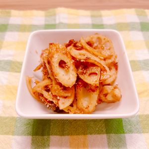 ビートの作ってみた!投稿(ごはんに合う甘辛副菜♡『蓮根とちくわの甘辛ごまおかか炒め』)