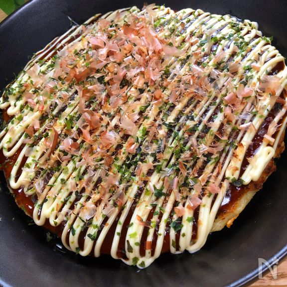 糖質OFF！もっちり美味しい『里芋のお好み焼き』