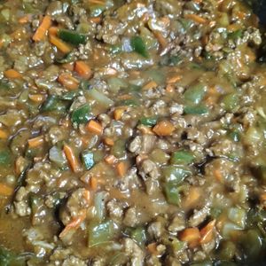 1207859の作ってみた!投稿(【228kcal】市販のルーで簡単*野菜たっぷりドライカレー)