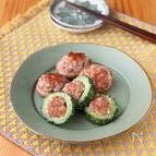 ゴーヤと椎茸の肉詰め