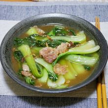 安定の味「豚肉とチンゲン菜のとろ〜り中華炒め煮」