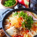 【食物繊維たっぷり】からだぽかぽか豆腐たっぷり豆乳担々スープ