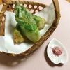 サクサク蕾菜の米粉天ぷら(桜塩添え)