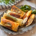巻いて焼くだけ♩ささみの大葉チーズ春巻き