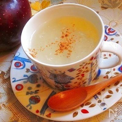 寒い日には、あったかヘルシーりんご葛湯♪