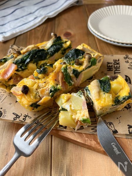 混ぜてチンするだけ！簡単なのに美味しい♡︎レンジdeキッシュ