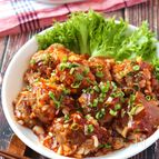 ふっくら美味しい♡肉団子のネギだく甘酢あん