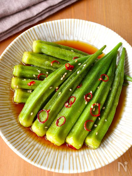 レンジで5分！【やみつきおくら漬け】調味料2つで簡単♩
