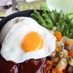 夏野菜たっぷりロコモコ風