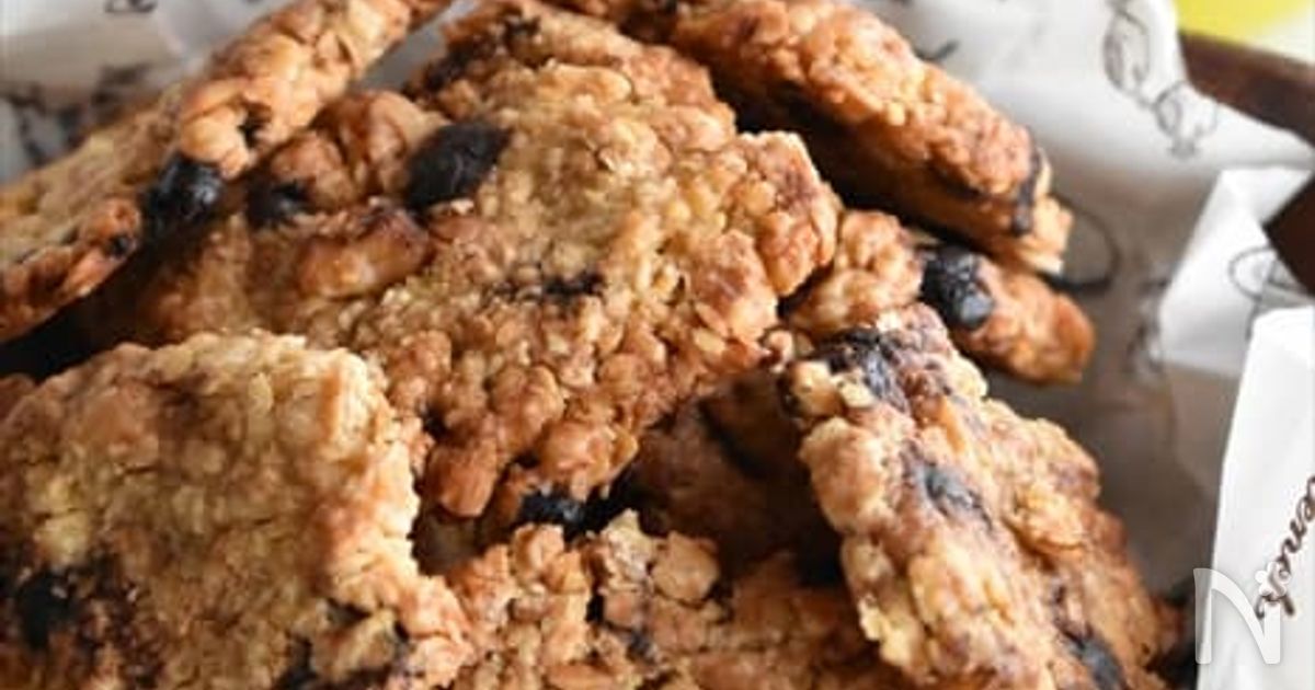 【米粉とオートミールのチョコチップクッキー】サクサク美味しい