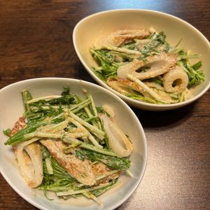 なつの作ってみた!投稿(［水菜とちくわの胡麻マヨ和え］切って混ぜるだけ！簡単爆速副菜)