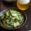 ズッキーニとクレソンのコク旨明太和え